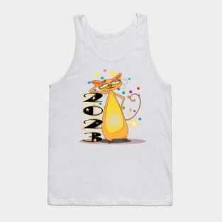 Happy New Year Cats 2023 Tank Top